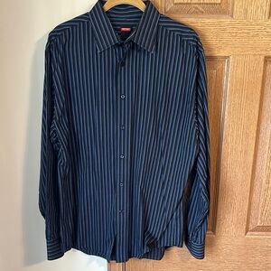 Report  Men's Black Striped Shirt